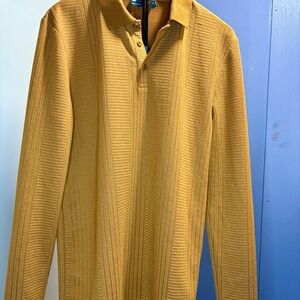 ASOS Mustard Long Sleeve Polo Shirt